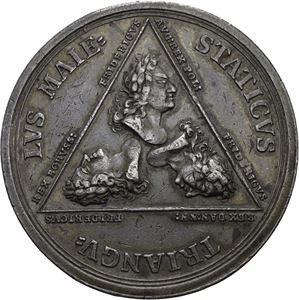 Preussen, 3 kongemøtet i Berlin 1709. Groskurt. Sølv. 44,5 mm