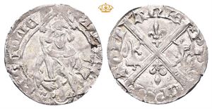 England. Edward the black prince ca.1376, hardi dàrgant, La Rochelle (1,08 g)