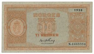 10 kroner 1950. N4468884