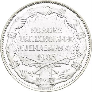 2 kroner 1907, med geværer