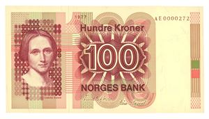 100 kroner 1977. AE0000272