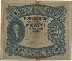 50 kroner 1927. A.8669051.