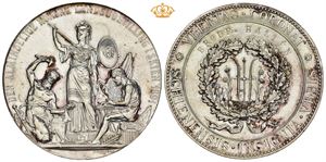 Den Almindelige Norske Landsutstilling i Skien 1891. Sølv 50 mm