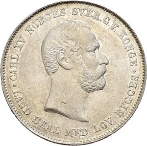 CARL XV 1859-1872, KONGSBERG, Speciedaler 1861