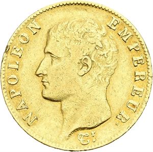 Napoleon I, 20 francs an. 13 A = 1804. Liten kantskade/minor edge nick