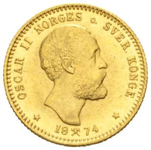 10 kroner/2 1/2 species 1874.