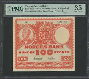 100 kroner 1949. A.0026888.