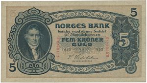 5 kroner 1923. H.8798113.