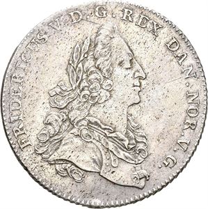 FREDERIK V 1746-1766 Reisedaler 1749. S.4