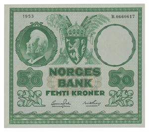 50 kroner 1953. B.0660617