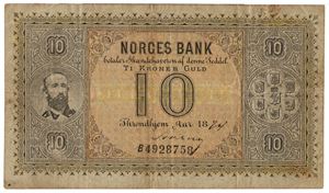 10 kroner 1894. B4928758. Solberg. R. (PMG VF25)