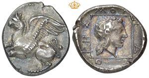 AR Drachm or Tetrobol, circa 360-350 BC