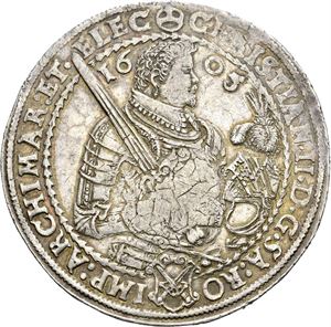 Christian II, Johann Georg I & August, taler 1605, Dresden