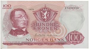 100 kroner 1972 X erstatning