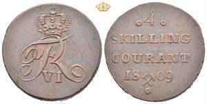 4 skilling 1809, med rosetter