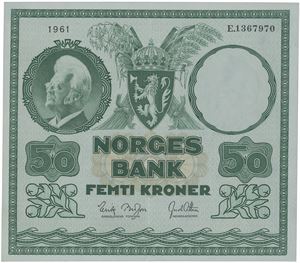 50 kroner 1961. E.1367970.