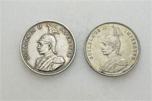 Wilhelm II, 1 rupie 1890 og 1913 J