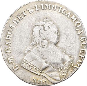Elizabeth, rubel 1743. Moskva