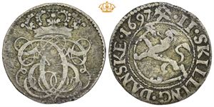 2 skilling 1697. S.10