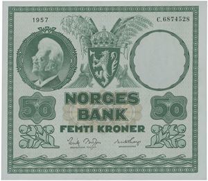 50 kroner 1957. C.6874528.