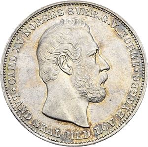 CARL XV 1859-1872, KONGSBERG. Speciedaler 1869