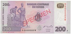 Congo Dem.rep. 200 francs