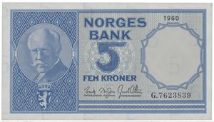 5 kroner 1960 G