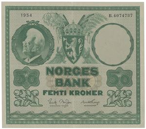 50 kroner 1954. B.4074737