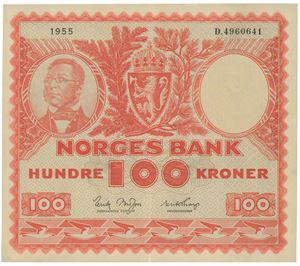 100 kroner 1955. D.4960641