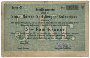 SNSK 5 kroner 1946/47