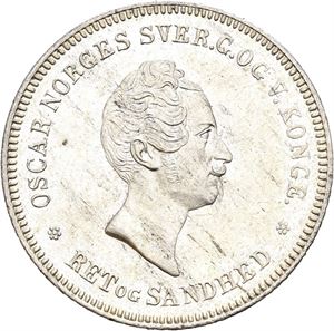 OSCAR I 1844-1859, KONGSBERG, 1/2 speciedaler 1847