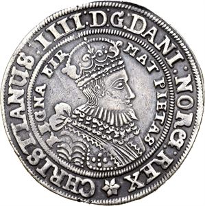 CHRISTIAN IV 1588-1648, CHRISTIANIA, Speciedaler 1648. Har vært anhengt/has been mounted. S.12
