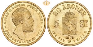20 kroner/5 speciedaler 1875