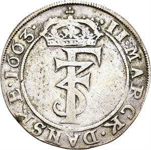 FREDERIK III 1648-1670 2 mark 1663. S.26