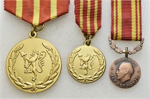 Forsvarets medalje for edel dåd. Med miniatyr