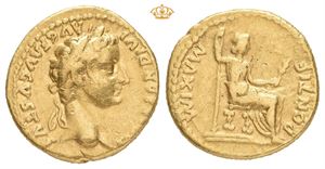 Tiberius, AD 14-37. AV aureus (18,5 mm; 7,76 g)