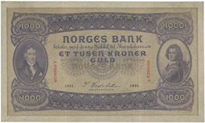 1000 kroner 1921. A.0260030
