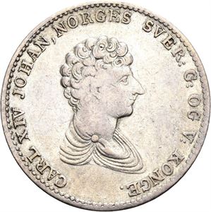 CARL XIV JOHAN 1818-1844 1/2 speciedaler 1827