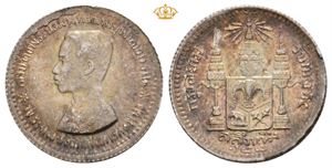 1/4 baht RS 122 (=1903). Kantskade, fin gammel patina/edge nick, nice old patina