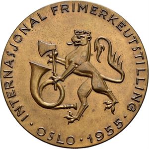 Internasjonal frimerkeutstilling Norwex 1955. Rui. Bronse. 40 mm