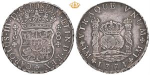 Carl III, 8 reales 1771. JM. (One dot)