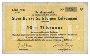 10 kroner 1964. Serie Mm. Nr.4151. R.