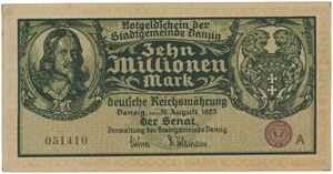10000000 mark 1923. No. 051410.