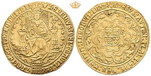 Sovereign u.år/n.d. (15,35 g). Tower Mint, preget 1538-1541. Svakt buklet, små kantmerker/slightly creased, small edge marks