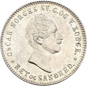 OSCAR I 1844-1859, KONGSBERG, 12 skilling 1853