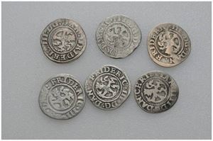 Lot 6 stk. 2 skilling 1647, 1653, 1654, 1655, 1657 og 1658