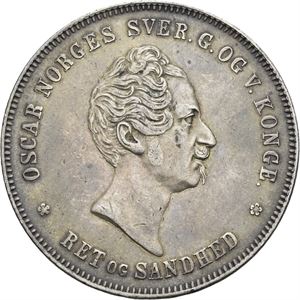 OSCAR I 1844-1859. KONGSBERG. Speciedaler 1849