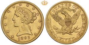 5 Dollars 1892