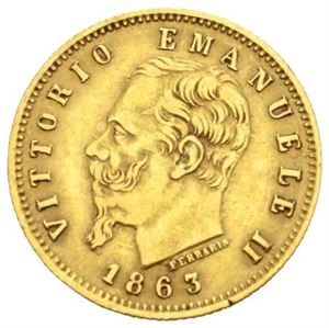 Vittorio Emanuele II, 5 lire 1863