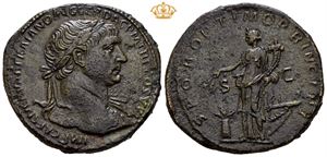 Trajan. AD 98-117. Æ sestertius (25,13 g).